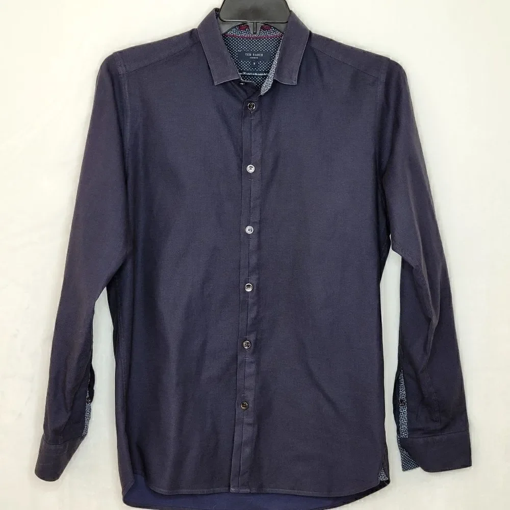 Ted Baker London Button Down Dress Shirt Size 3‎